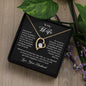 To My Wife Gift Necklace, Forever Love Pendant Necklace with Heartfelt Message Card