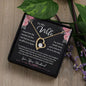 To My Wife Gift Necklace, Forever Love Pendant Necklace with Loving Message Card