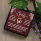 To My Wife Gift Necklace, Forever Love Pendant Necklace with Loving Message Card