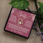 To My Wife Gift Necklace, Forever Love Pendant Necklace with Beautiful Message Card