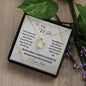 To My Wife Gift Necklace with Loving Message Card, Forever Love Heart Pendant Necklace