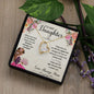 To My Daughter Message Card Gift Necklace from Mom / Daughter Birthday, Graduation, Valentines's Day. Christmas, Confirmation Present
