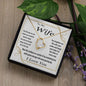 To My Wife Gift Necklace, Forever Love Heart Pendant with Message Card
