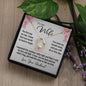 To My Wife Gift Necklace, Forever Love Pendant Necklace with Message Card