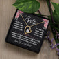 To My Wife Gift Necklace, Forever Love Pendant Necklace with Loving Message Card