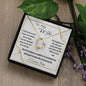 To My Wife Gift Necklace With Message Card, Forever Love Heart Pendant Necklace