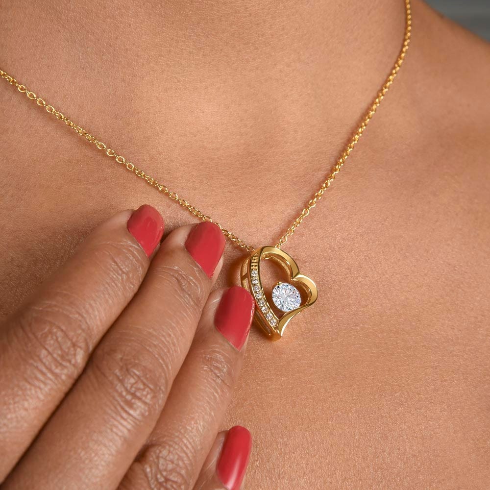 To My Daughter Gift Necklace with Loving Message Card from Dad, Forever Love Pendant Necklace for Daughter