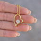To Our Daughter Gift Necklace with Message Card from Mom and Dad / Christmas Message with Necklace for Daughter
