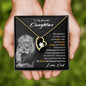 To My Beautiful Daughter Gift Necklace with Message Card, Forever Love Pendant Necklace for Daughter from Dad