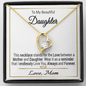 To My Beautiful Daughter Forever Love Necklace / To My Daughter Gift from Mom
