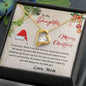 To My Daughter Christmas Message Card with Forever Love Necklace from Mom