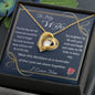 To My Wife Gift Necklace from Husband, Forever Love Heart Necklace with Message Card
