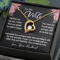 To My Wife Gift Necklace, Forever Love Pendant Necklace with Loving Message Card