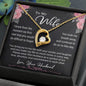 To My Wife Gift Necklace, Forever Love Pendant Necklace with Loving Message Card