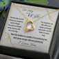To My Wife Gift Necklace with Loving Message Card, Forever Love Heart Pendant Necklace