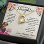 To My Daughter Message Card Gift Necklace from Mom / Daughter Birthday, Graduation, Valentines's Day. Christmas, Confirmation Present