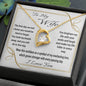 To My Wife Gift Necklace With Message Card, Forever Love Heart Pendant Necklace