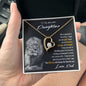 To My Beautiful Daughter Gift Necklace with Message Card, Forever Love Pendant Necklace for Daughter from Dad