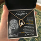 To My Beautiful Daughter Gift Necklace with Message Card, Forever Love Pendant Necklace for Daughter from Dad