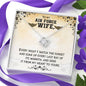 To My Wife / Air Force wife Love Knot Necklace / To Wife From Husband / 14k White Gold Over Stainless Steel Love Knot Necklace