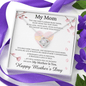 Mother's Day Message Card Necklace for Mom, Love Knot Necklace for Mom, Mom Gift from Daughter, Mom Gift from Son