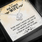 To My Wife / Air Force wife Love Knot Necklace / To Wife From Husband / 14k White Gold Over Stainless Steel Love Knot Necklace