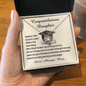 Class Of 2023 Gift Necklace For Daughter, Graduation Gift to Daughter from Mom, Interlocking Hearts Necklace with Message Card for Daughter, High School Graduation, College Graduation Gift for Her