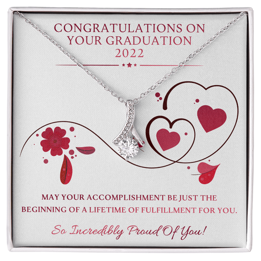 Class of 2022 Gift Necklace for Daughter, Graduation Necklace for Granddaughter, Graduation Gifts for Her, High School College Graduation