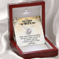 To My Wife / Air Force wife Love Knot Necklace / To Wife From Husband / 14k White Gold Over Stainless Steel Love Knot Necklace