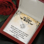 To My Wife / Air Force wife Love Knot Necklace / To Wife From Husband / 14k White Gold Over Stainless Steel Love Knot Necklace