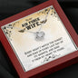 To My Wife / Air Force wife Love Knot Necklace / To Wife From Husband / 14k White Gold Over Stainless Steel Love Knot Necklace