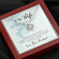 To my wife-I choose you Love Knot Necklace / To Wife From Husband / 14k White Gold Over Stainless Steel Love Knot Necklace