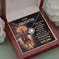 To My Daughter Gift Necklace From Dad, Daughter Birthday Gift from Dad, Message Card Necklace for Daughter, Forever Love Necklace for Her