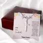 To My Granddaughter - Happy Easter Artisan Crafted Cross Necklace with Message Card