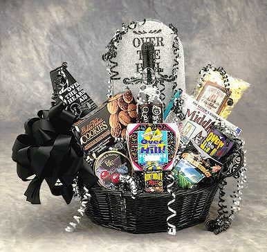 Birthday Gift Basket Over The Hill Birthday Basket Gift Basket for Her Gift Basket for Him Birthday Gifts for Women Birthday Gifts for Men
