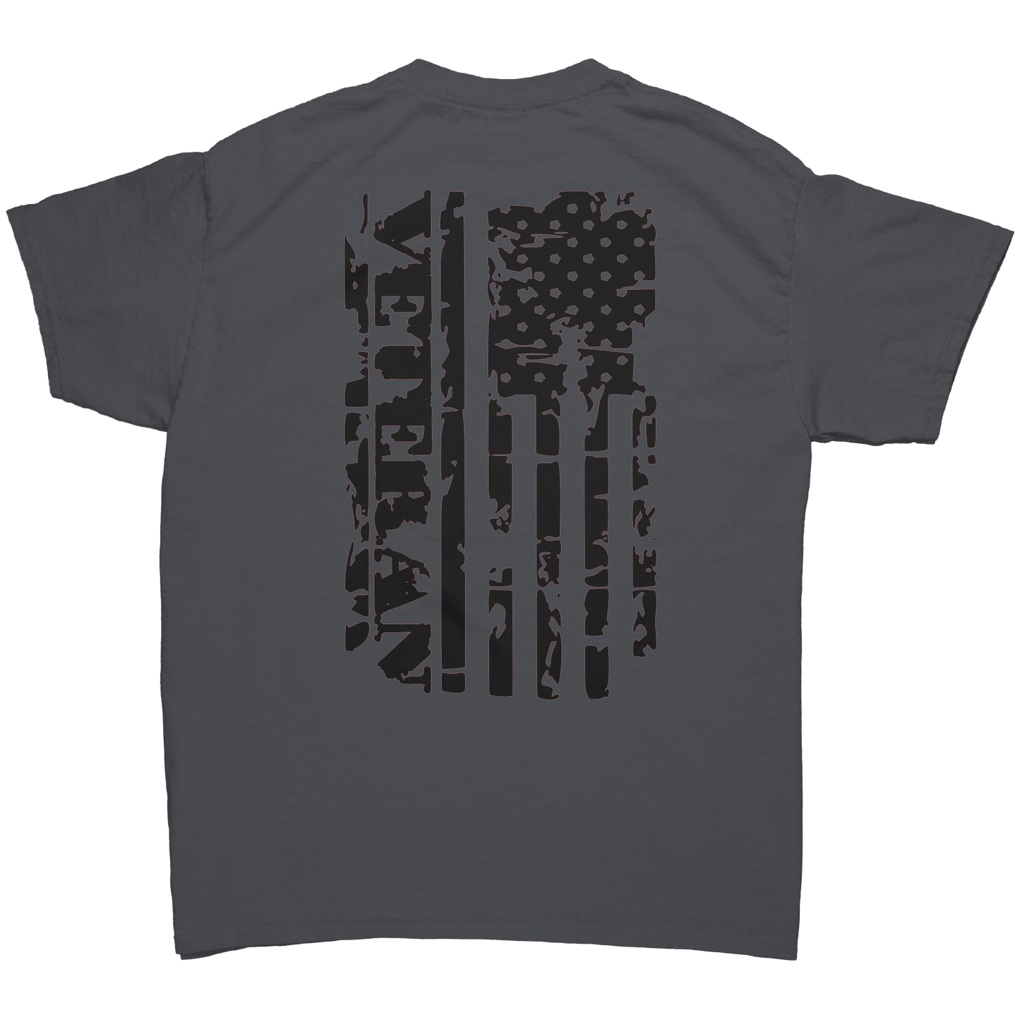 Unisex_Veteran_Distressed_Flag_Shirt_Charcoal_Back_Mockup.png
