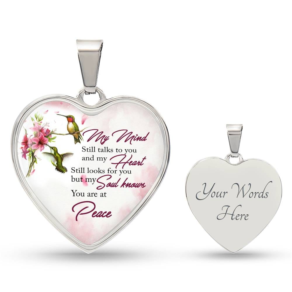 Memorial Graphic Heart Necklace