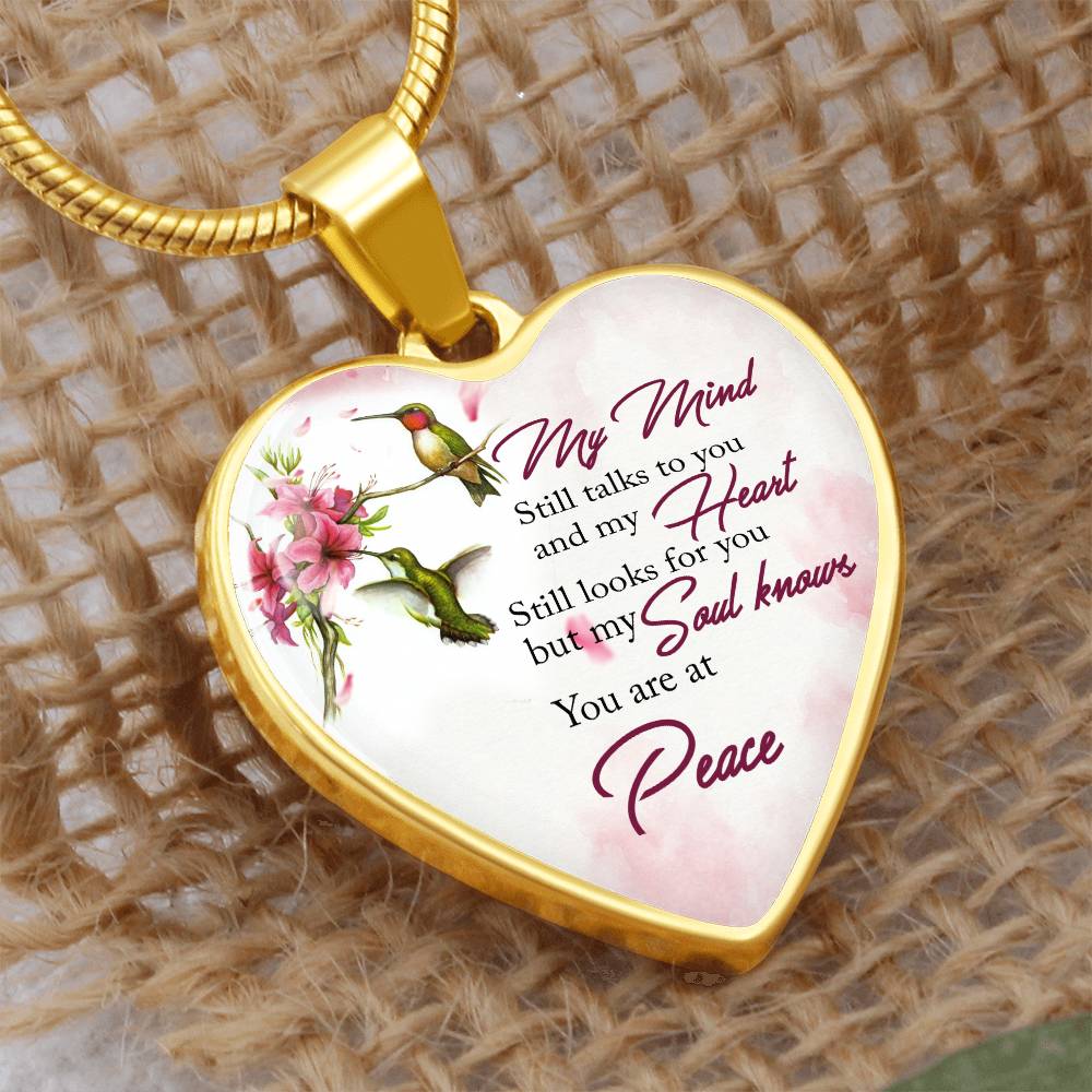 Memorial Graphic Heart Necklace