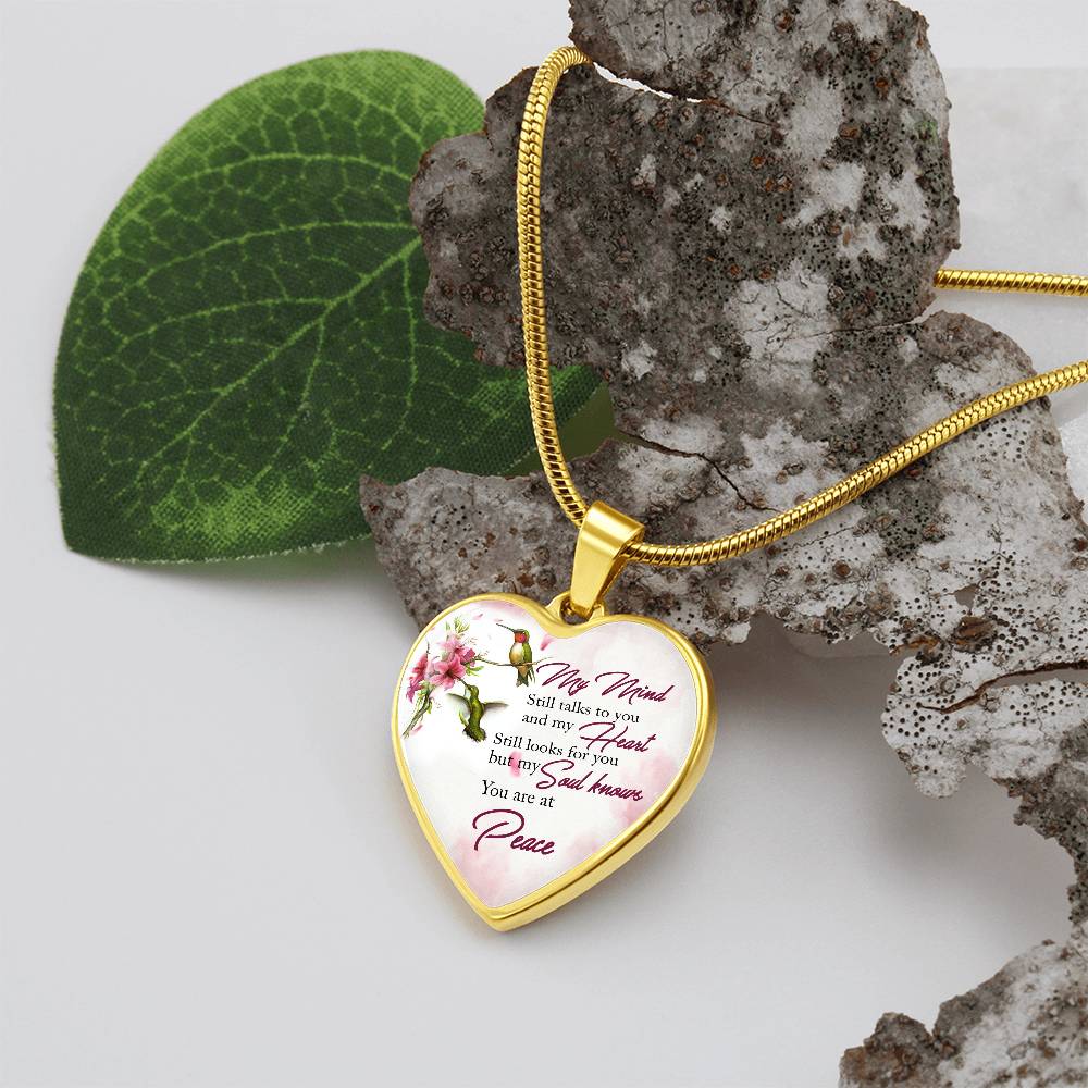 Memorial Graphic Heart Necklace