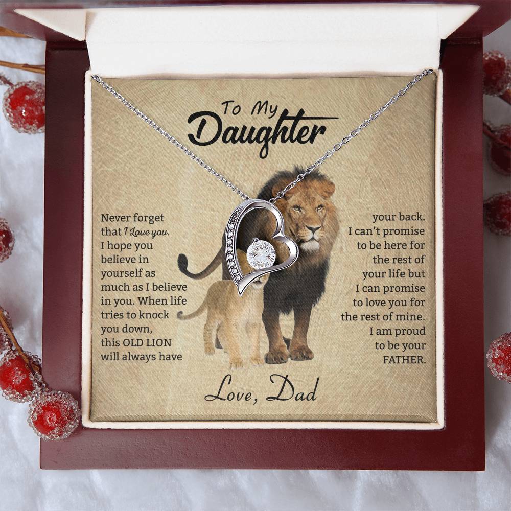 To My Daughter Never Forget Necklace from Dad