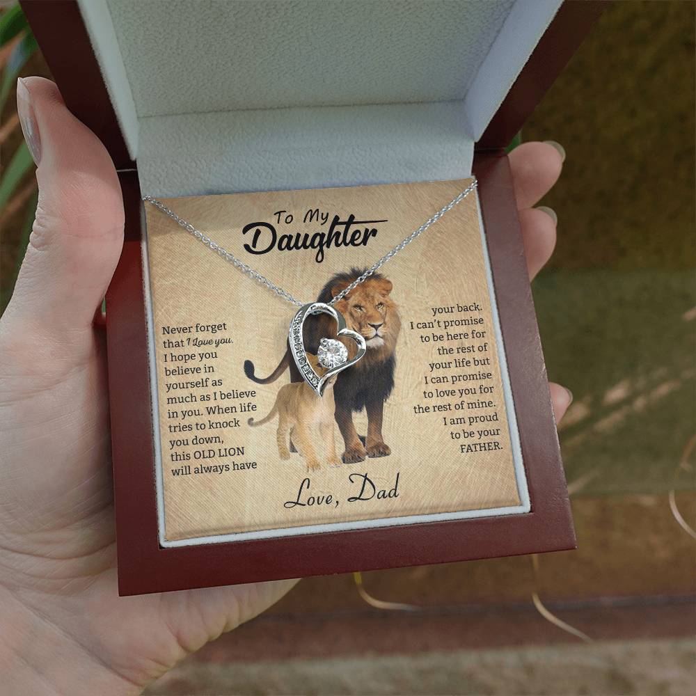 To My Daughter Never Forget Necklace from Dad