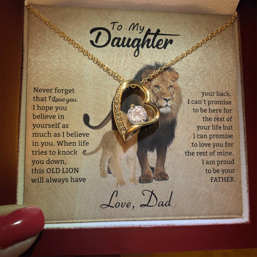 To My Daughter Never Forget Necklace from Dad