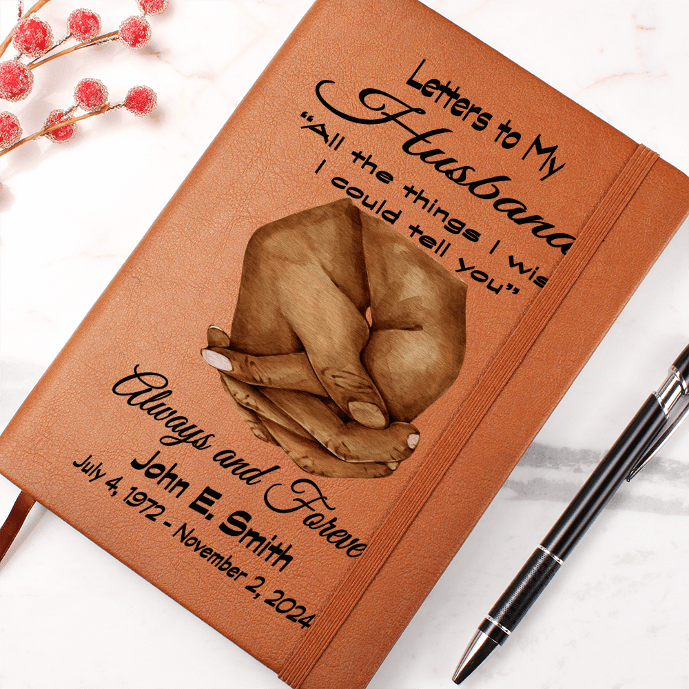 Letters to my Husband Grief Journal bb with Clasped Hands