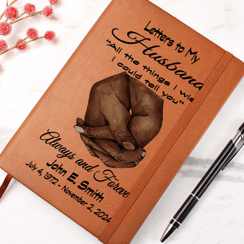 Letters to my Husband Grief Journal bb2 with Clasped Hands