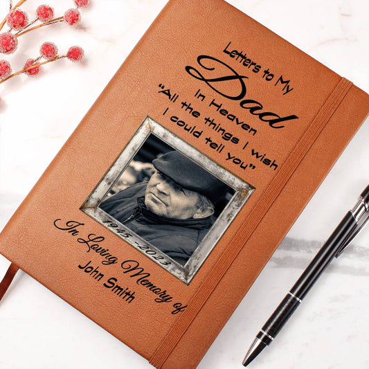 Personalized Grief Journal / Letters To My Dad w/ Photo upload