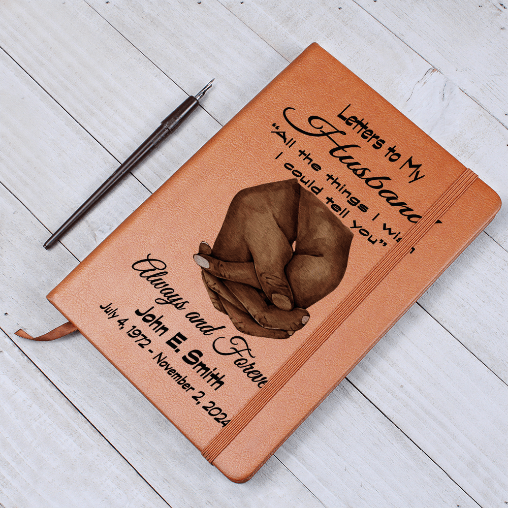 Letters to my Husband Grief Journal bb2 with Clasped Hands