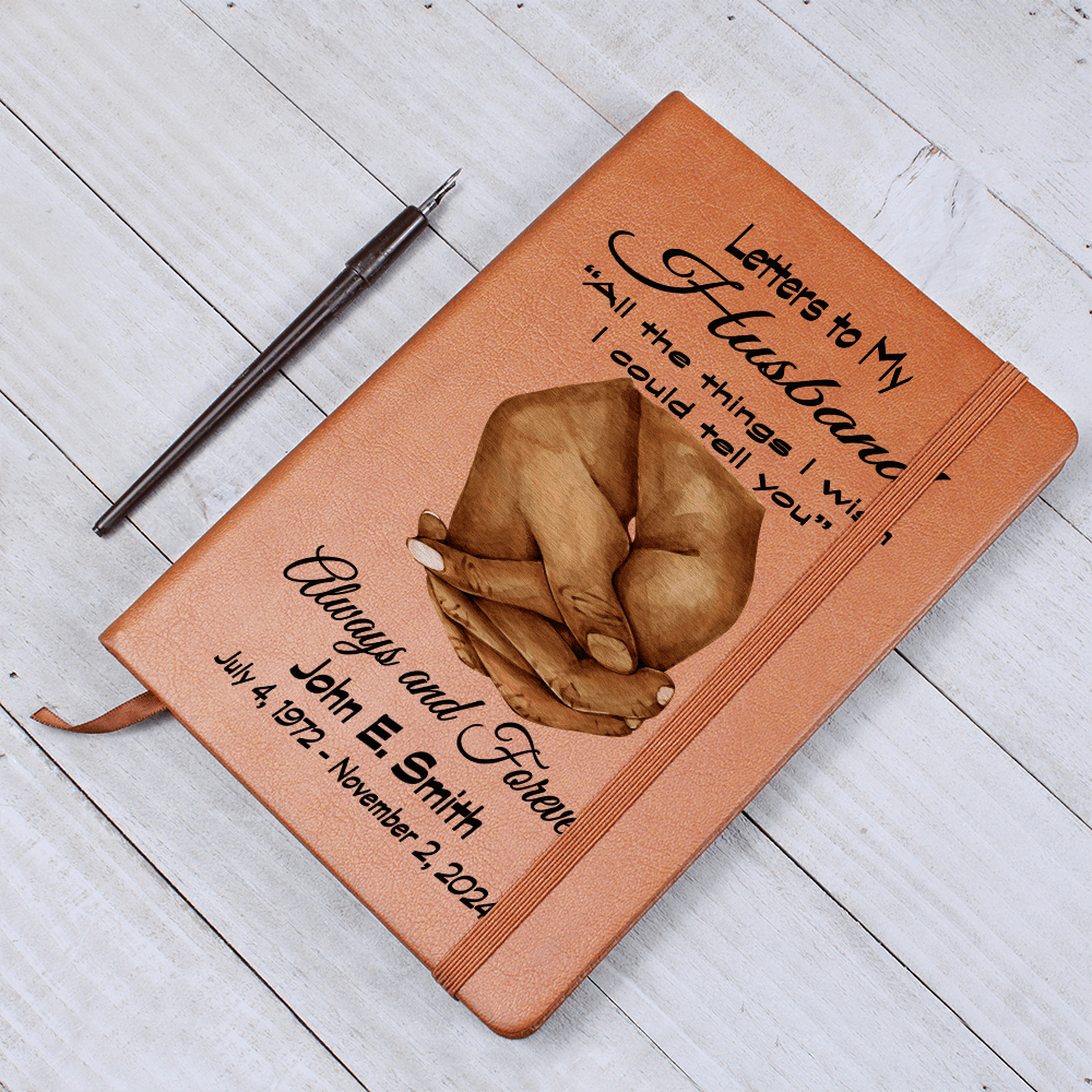Letters to my Husband Grief Journal bb with Clasped Hands