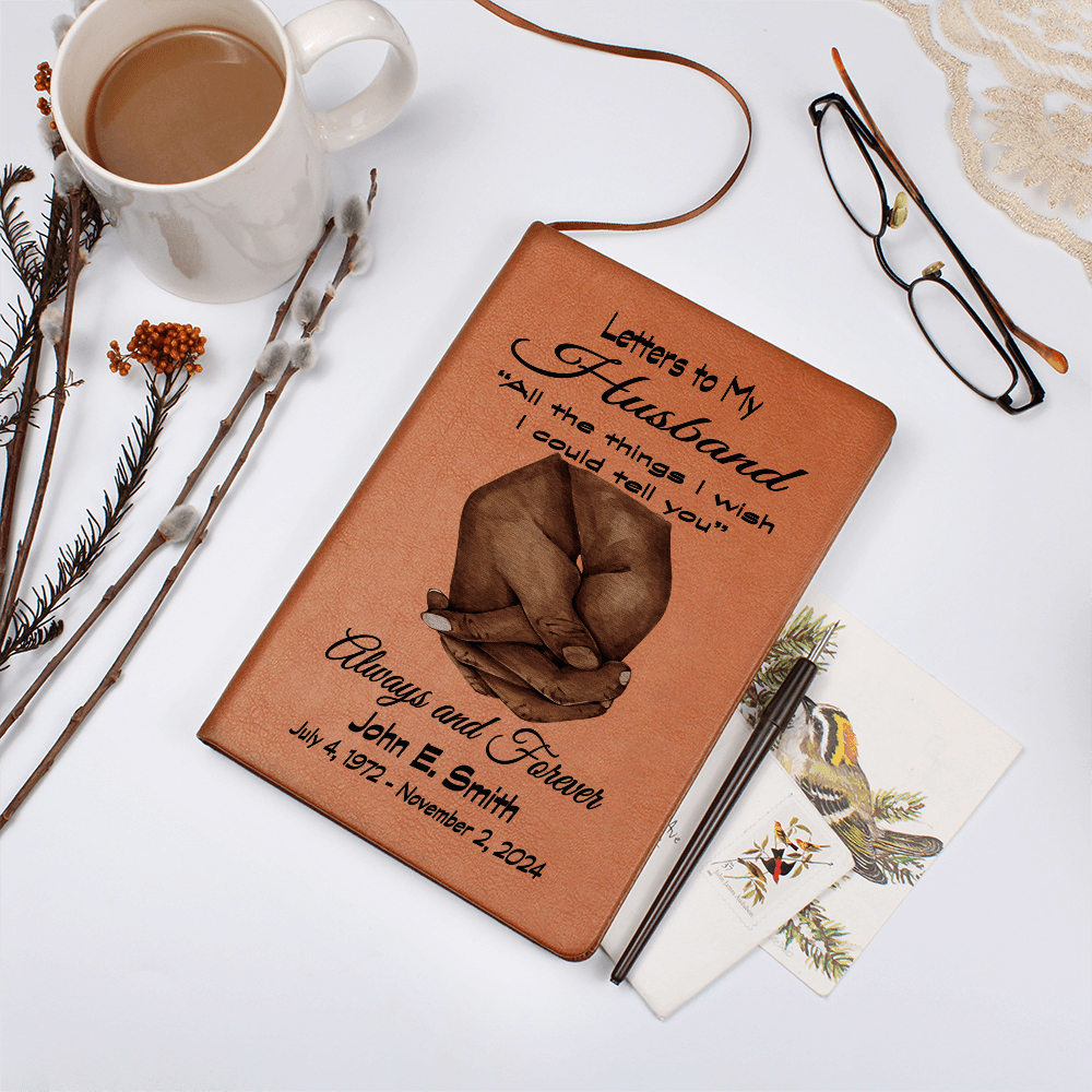 Letters to my Husband Grief Journal bb2 with Clasped Hands