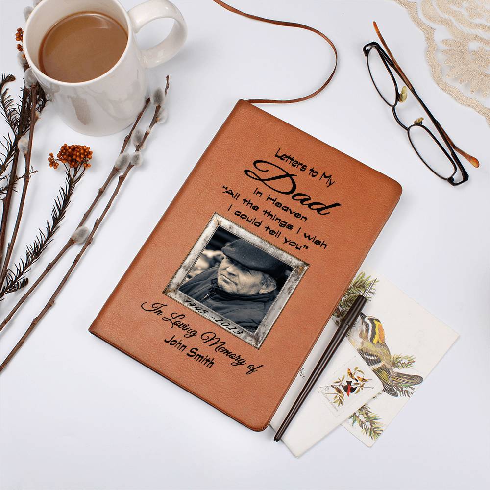 Personalized Grief Journal / Letters To My Dad w/ Photo upload