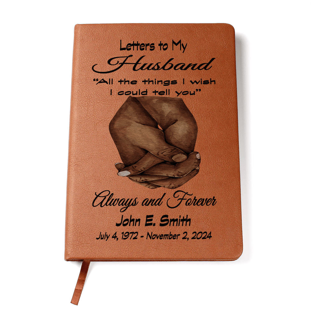 Letters to my Husband Grief Journal bb2 with Clasped Hands